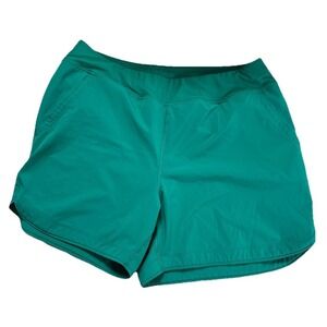 Lands' End Women's 5" Board Shorts Plus Size 18 Green Swim Beach 505893